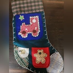 Vintage Quilt Christmas Stocking
